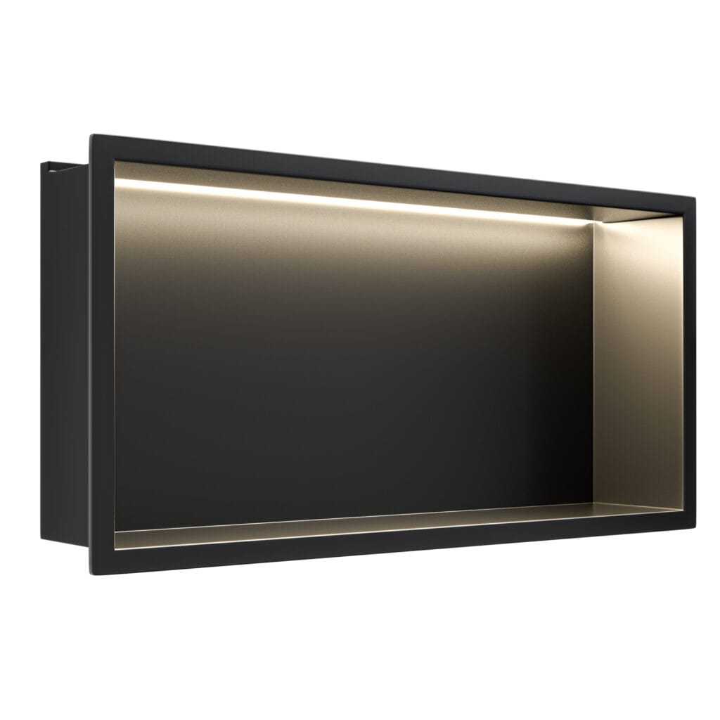 Inbouwnis 60x30x10 zwart