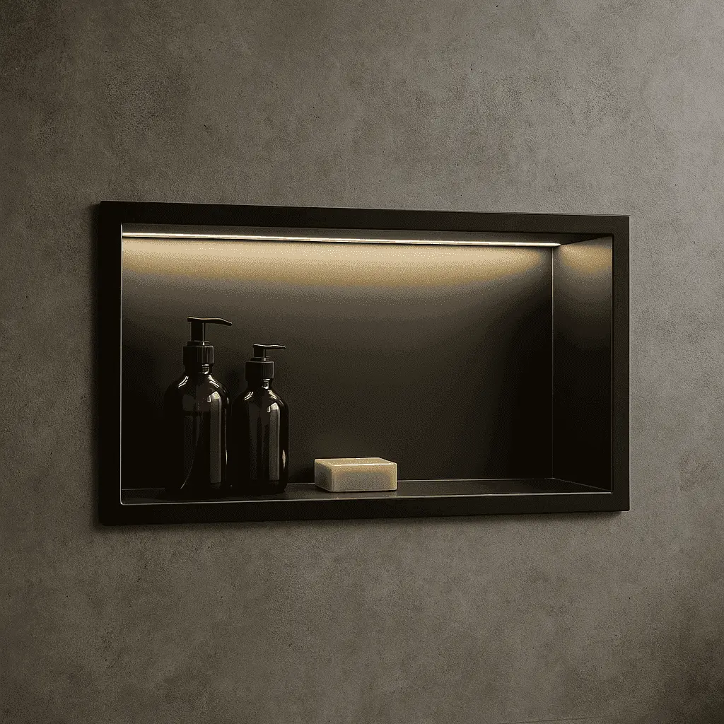 Mat-zwarte-LED-inbouwnis-in-betonlook-badkamerwand-minop1 (1)